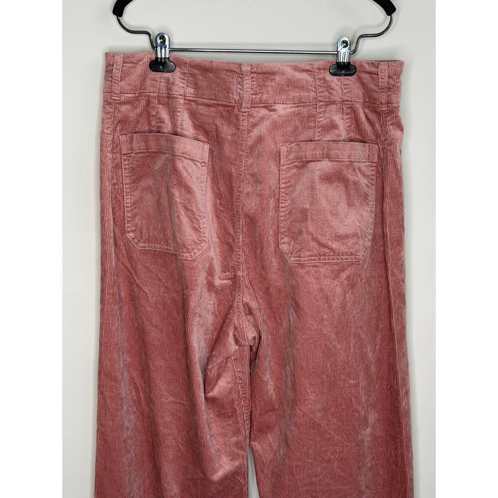 Maeve The Colette Corduroy Full-Length Wide-Leg Pants Light Pink Women's 33 Tall - Picture 6 of 11
